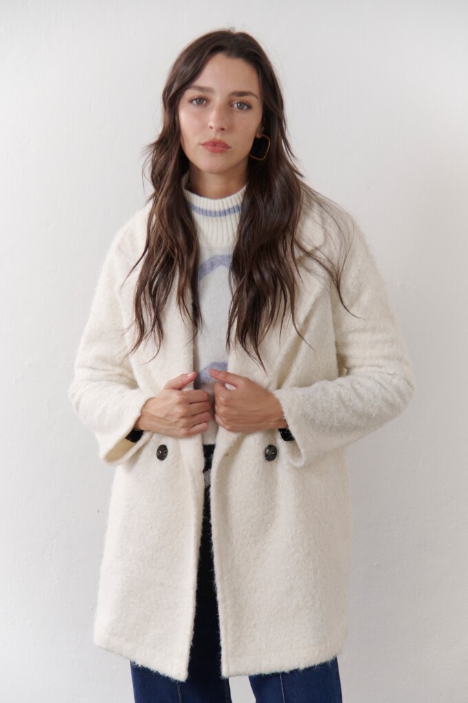 CHAQUETON BOUCLE NATURAL