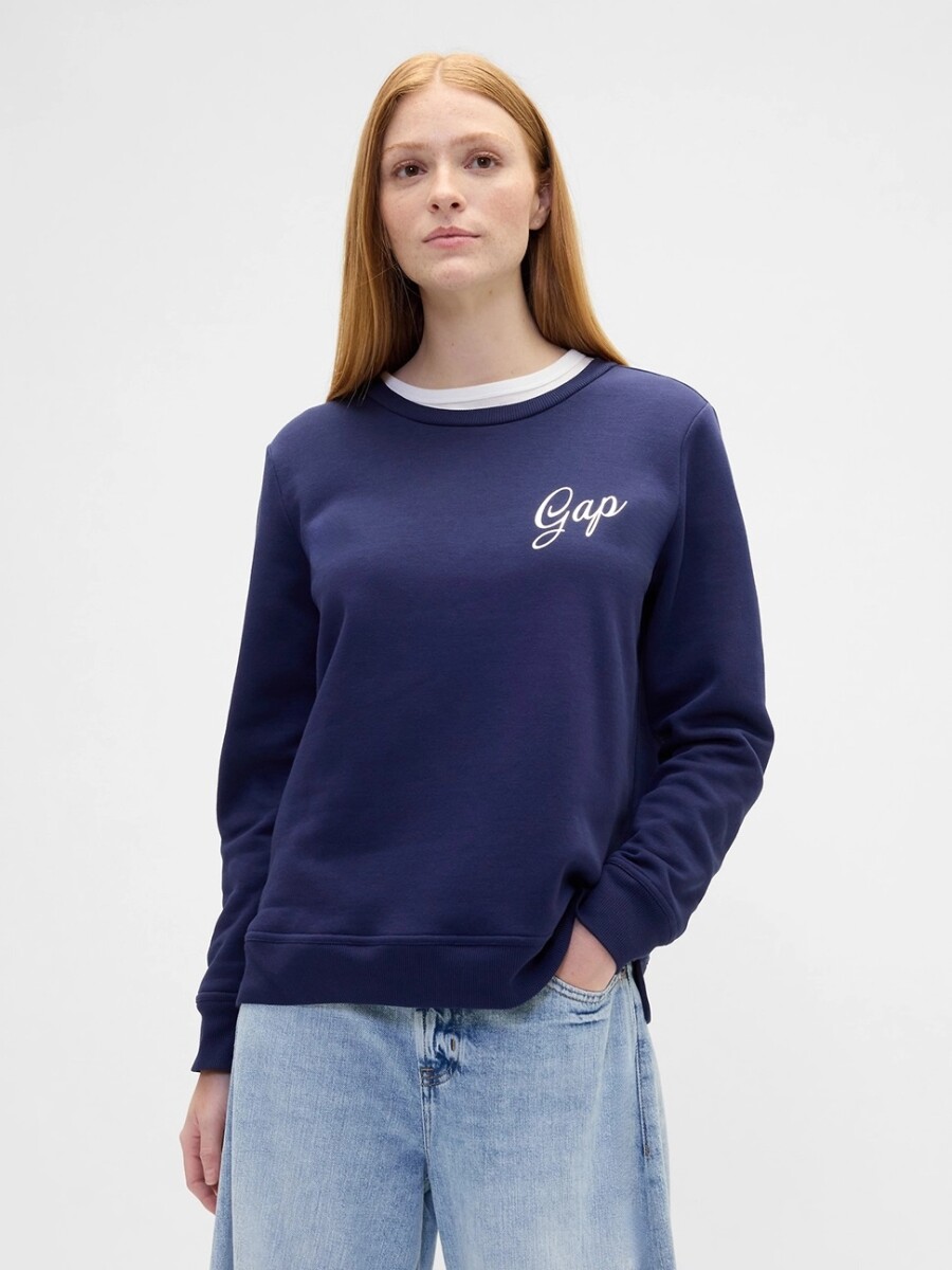 Buzo Deportivo Logo Mujer - New Navy 