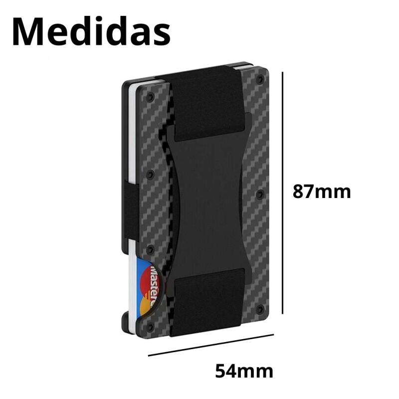 Tarjetero Billetera Bloqueo Rfid Anti Clonacion Carbono Tarjetero Billetera Bloqueo Rfid Anti Clonacion Carbono