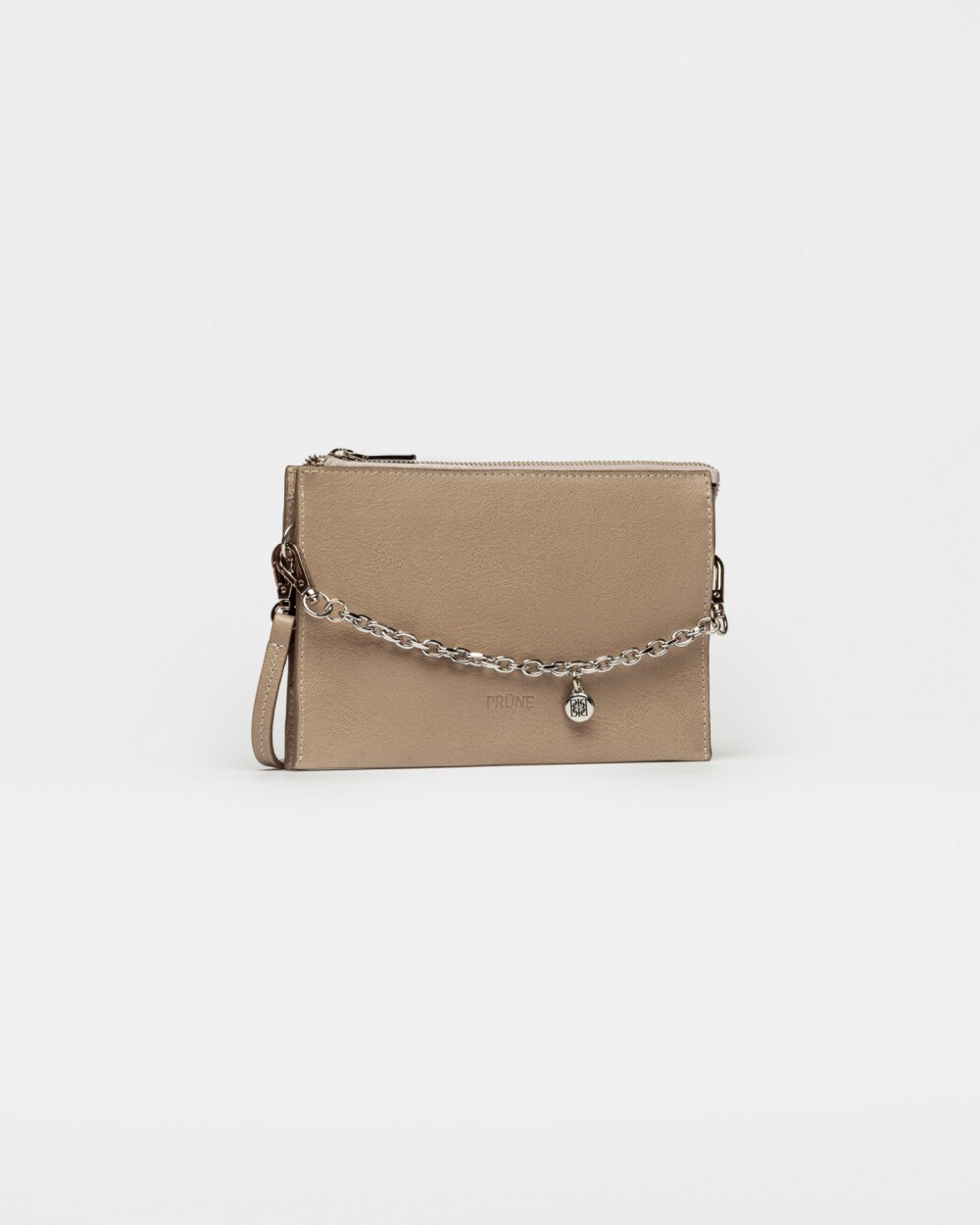 Mini bag Kaia en cuero arrugado Taupe