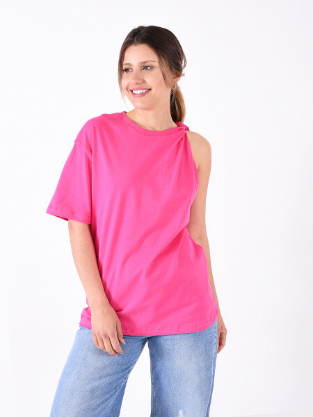 REMERA IRREGULAR FUCSIA