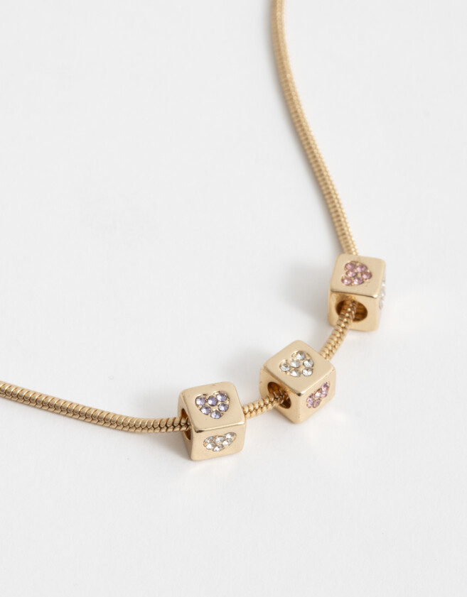 Cadena Corta con Dije Cadena Corta Con Dijes Strass - Dorado