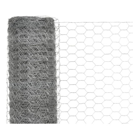 Tejido Electrosoldada Galvanizada Hexagonal 1.24mm 1.00X25M Gris