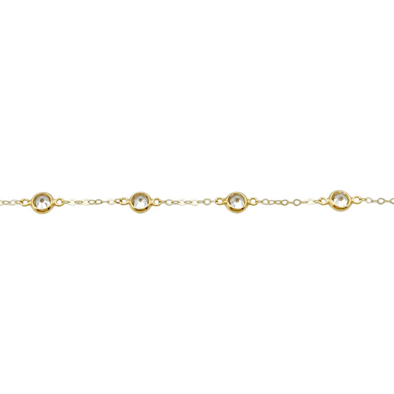 Pulsera Solitarios-Oro bajo-Zirconia-PU8060 conpiedra