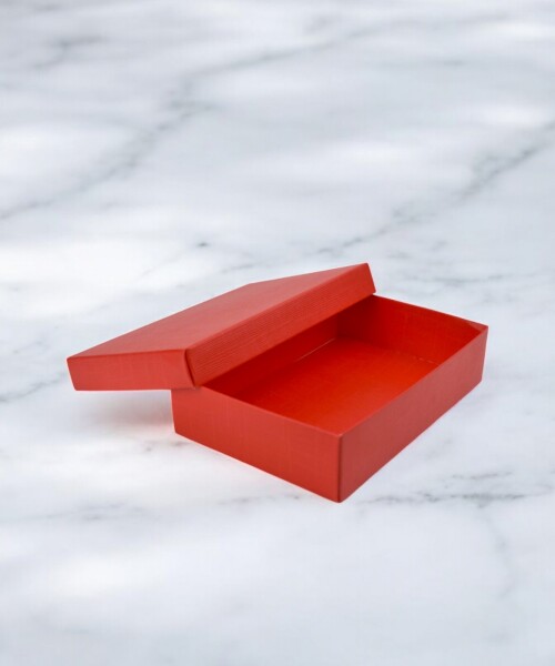 Caja+tapa 16,5x11x4 cm. SETA ROSSO