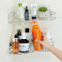 Estante Organizador Esquinero Set x2 Accesorio Baño Ducha Adhesivo Imback Color Plateado Estante Organizador Esquinero Set x2 Accesorio Baño Ducha Adhesivo Imback Color Plateado