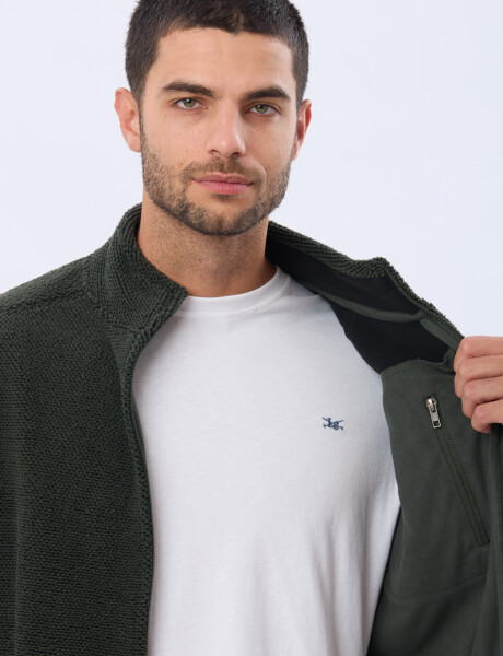 CAMPERA POLAR TEXTURADO Verde