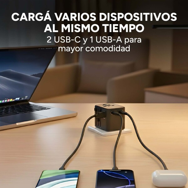 Ficha Cargador Auto Mini Usams 30w Doble Puerto Transparente Negro