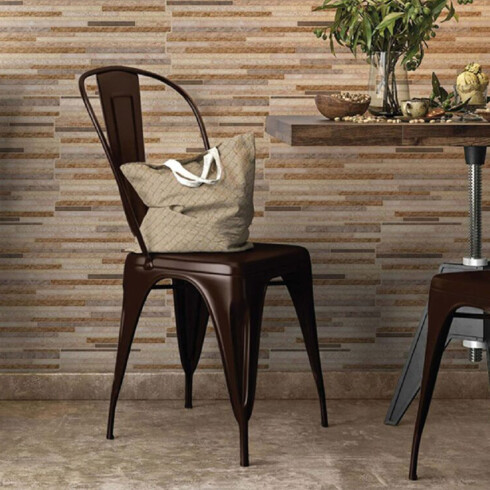 Cerámica Tipo Piedra Beige Y Marron Mate 31X54 Cm Pared GAMAS DE BEIGE