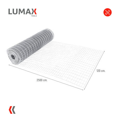 Rollo de Malla Electrosoldada Galvanizada Lumax 1.2x25mts Rollo de Malla Electrosoldada Galvanizada Lumax 1.2x25mts