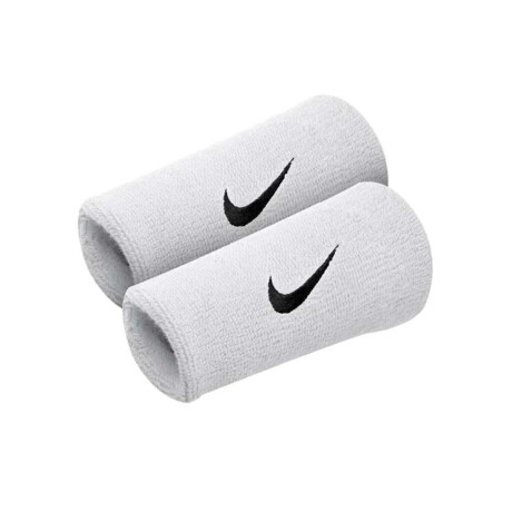 Muñequeras Nike Swoosh Wristbands 2-Pack Unisex Blanco