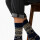 Media Bariloche para hombre Beige y azul