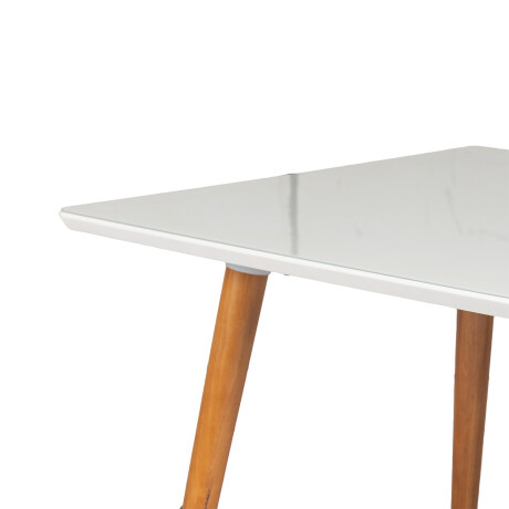 Mesa de Comedor Veneza Blanco y Cedro