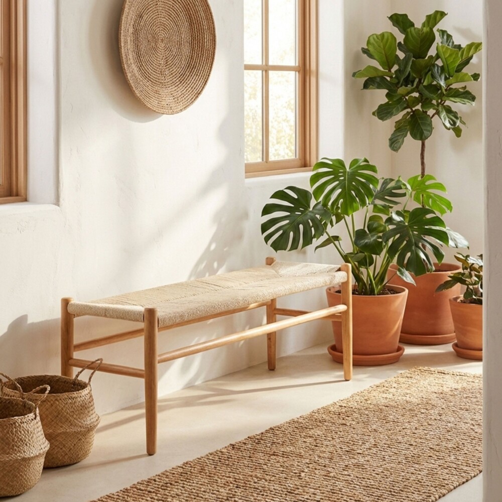 Banco Madera Natural Wishbone - Origen Banco Madera Natural Wishbone - Origen