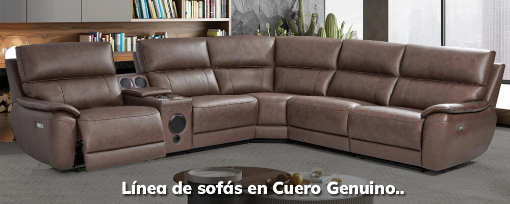 Sofás en cuero genuino