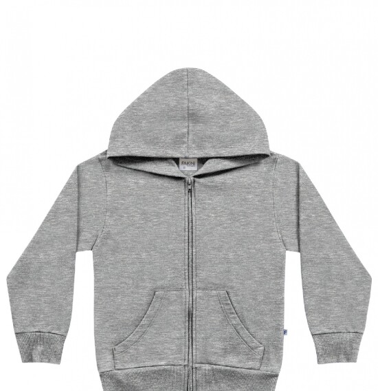 Chaqueta con capucha y bolsillo canguro - UNISEX GRIS MELANGE