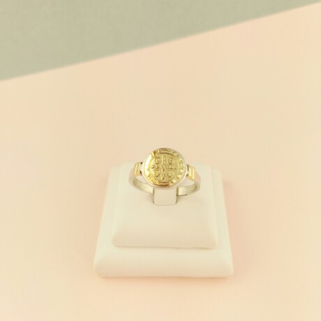 Anillo de Plata 925 y double de Oro 18k. Cruz San Benito. Anillo de Plata 925 y double de Oro 18k. Cruz San Benito.