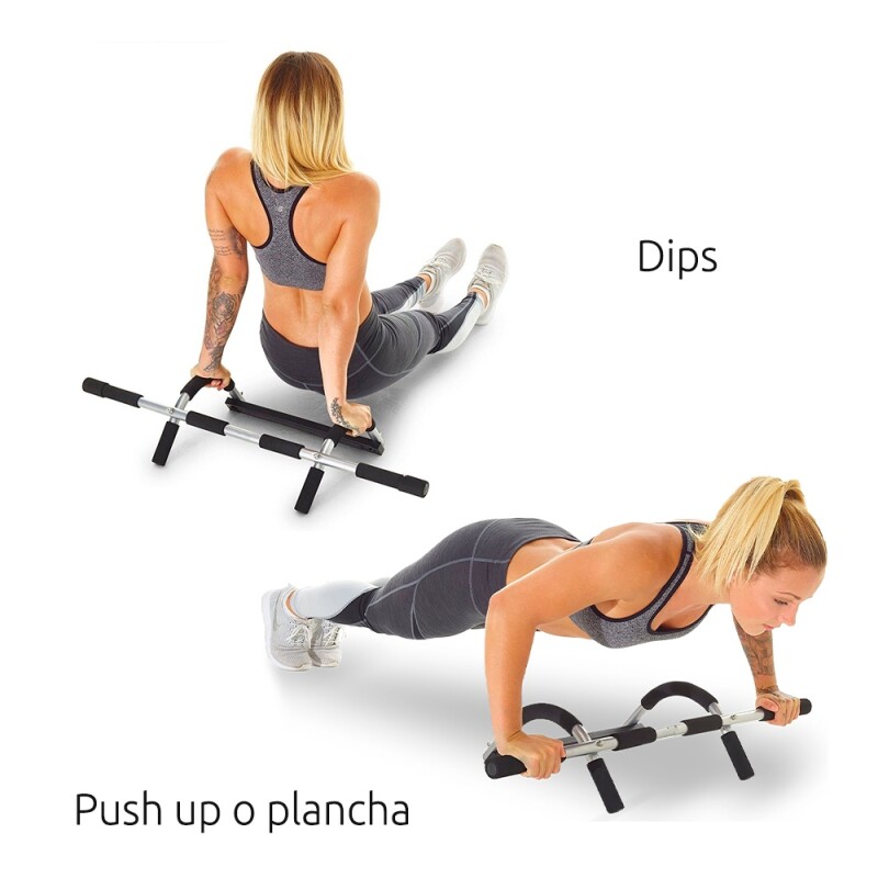 Barra Dominadas Para Puerta Active Training Gris