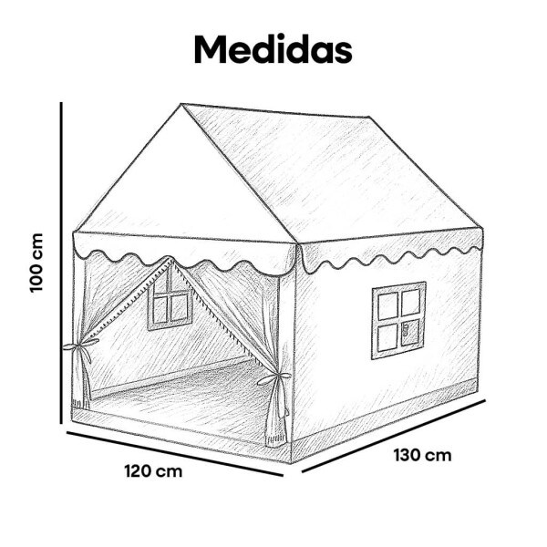 Carpa Casita Infantil IMBACK IBK-CAR005 | Casa de Juegos Estilo Hogar con Cortinas, Plegable y Resistente Celeste Carpa Casita Infantil IMBACK IBK-CAR005 | Casa de Juegos Estilo Hogar con Cortinas, Plegable y Resistente Celeste