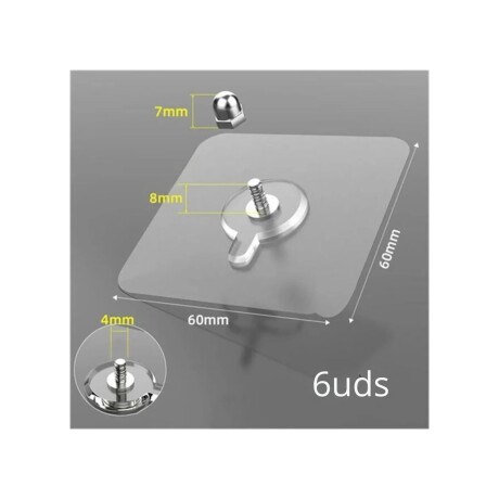 Pack X8 Adhesivos con Tornillo para Cocina y Baño 001