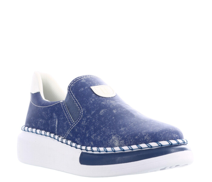 Zapatos de Mujer Bottero c/elástico Azul - Blanco