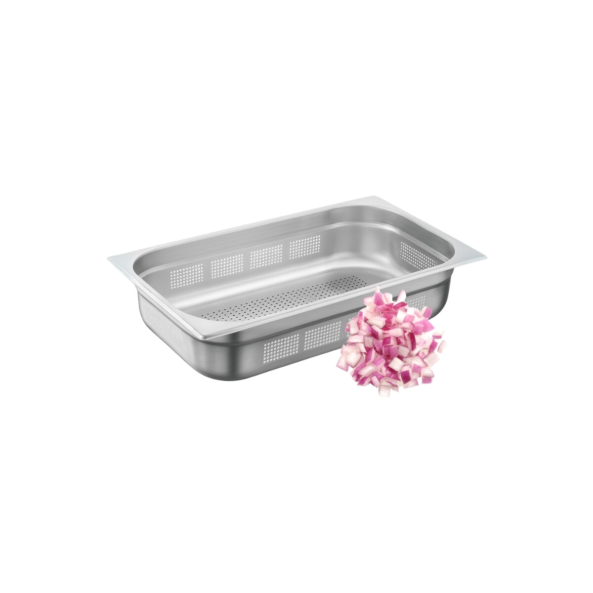 Cuba de Acero Inoxidable Perforada GN 1/1 20 cm 