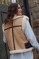 PRE VENTA · Chaleco Eko Beige y chocolate