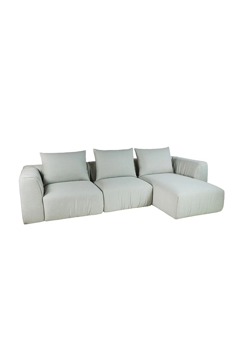 CORSO SOFA CORSO CHAISE LONGUE DERECHO 296X105X80CM TELA GRIS CLARO