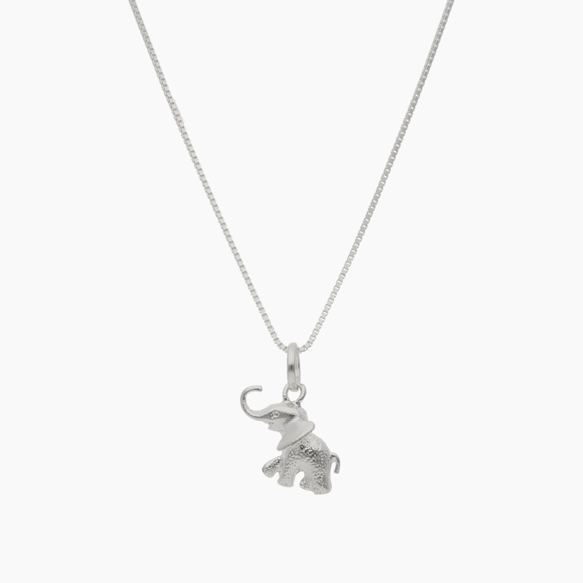 Cadena Con Dije De Elefante En Plata 925 