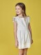 Vestido Con Lunares Pequeã±os Con Bordad Blanco