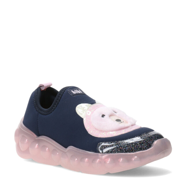 Championes Infantiles Bibi Roller Celebration Oso c/Luces Azul Marino - Rosa