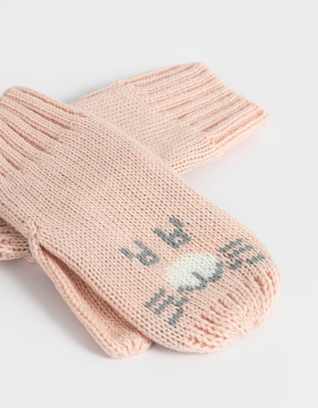 Guantes Infantiles Animalito Guantes Infantiles De Conejito - Blanco Crudo