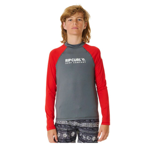 Lycra Rip Curl Shock Upf L/S Gris/Rojo