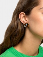 Pendientes De Flor Efecto Carey multicolor