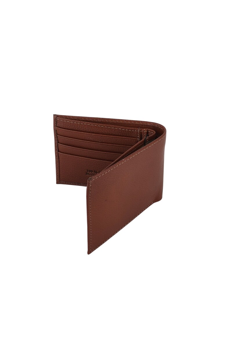 Billetera Clásica grande 100% Cuero Marrón