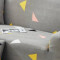 Funda sillón 2 cuerpos estampada Triángulos Grises