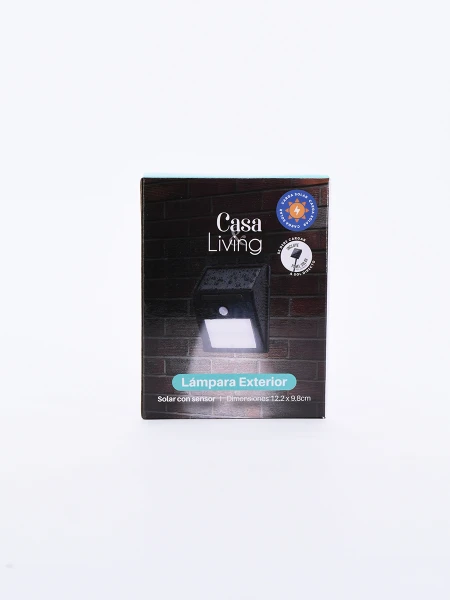 LAMPARA EXTERIOR SOLAR CON SENSOR BLANCO