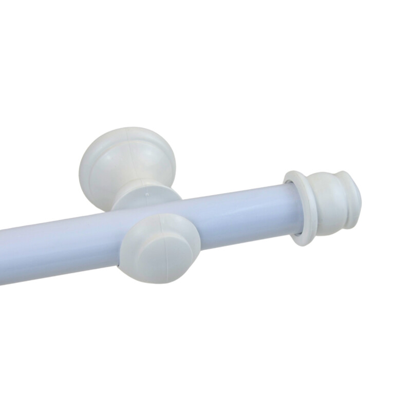 Barrote cortina de metal 2 m + 2 Soportes BLANCO