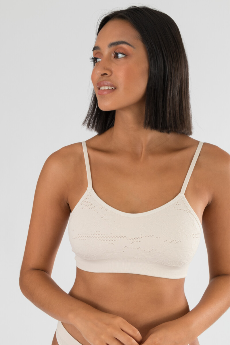 TOP BEGONIAS COPA REMOVIBLE - MARFIL 