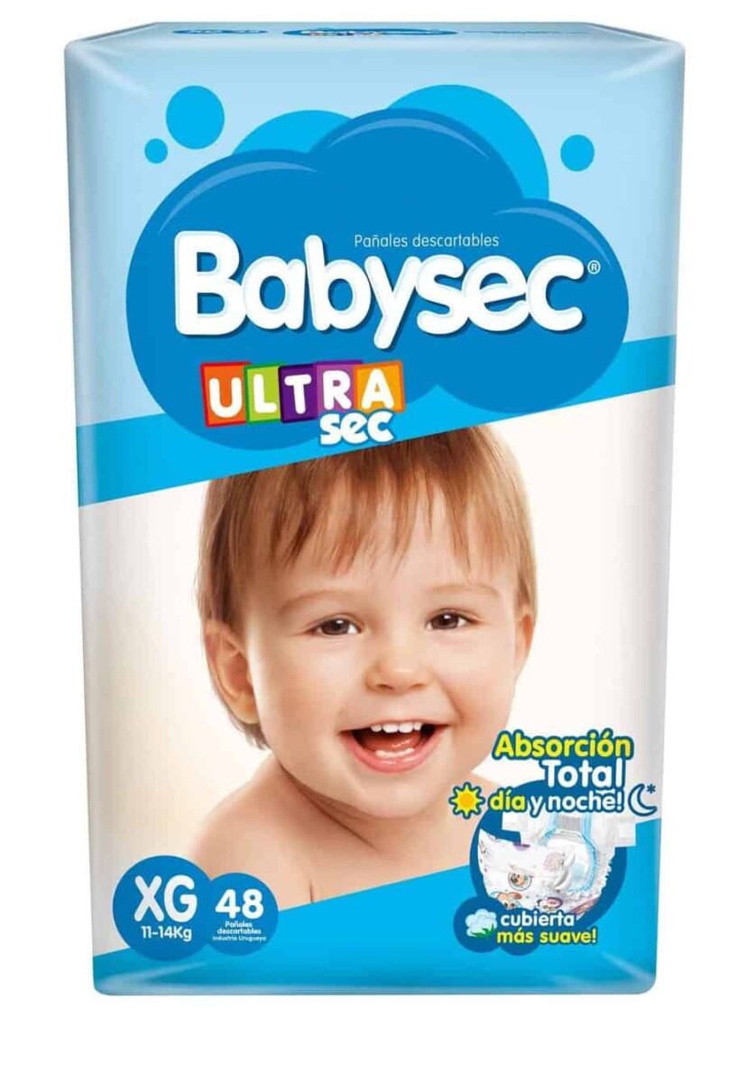 Pañales Babysec Ultrasec Xg X 48 + Toallitas 