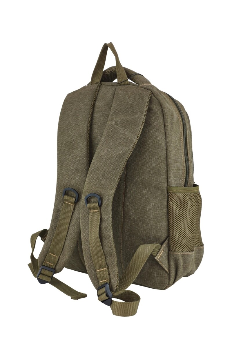 Mochila porta laptop de lona Verde