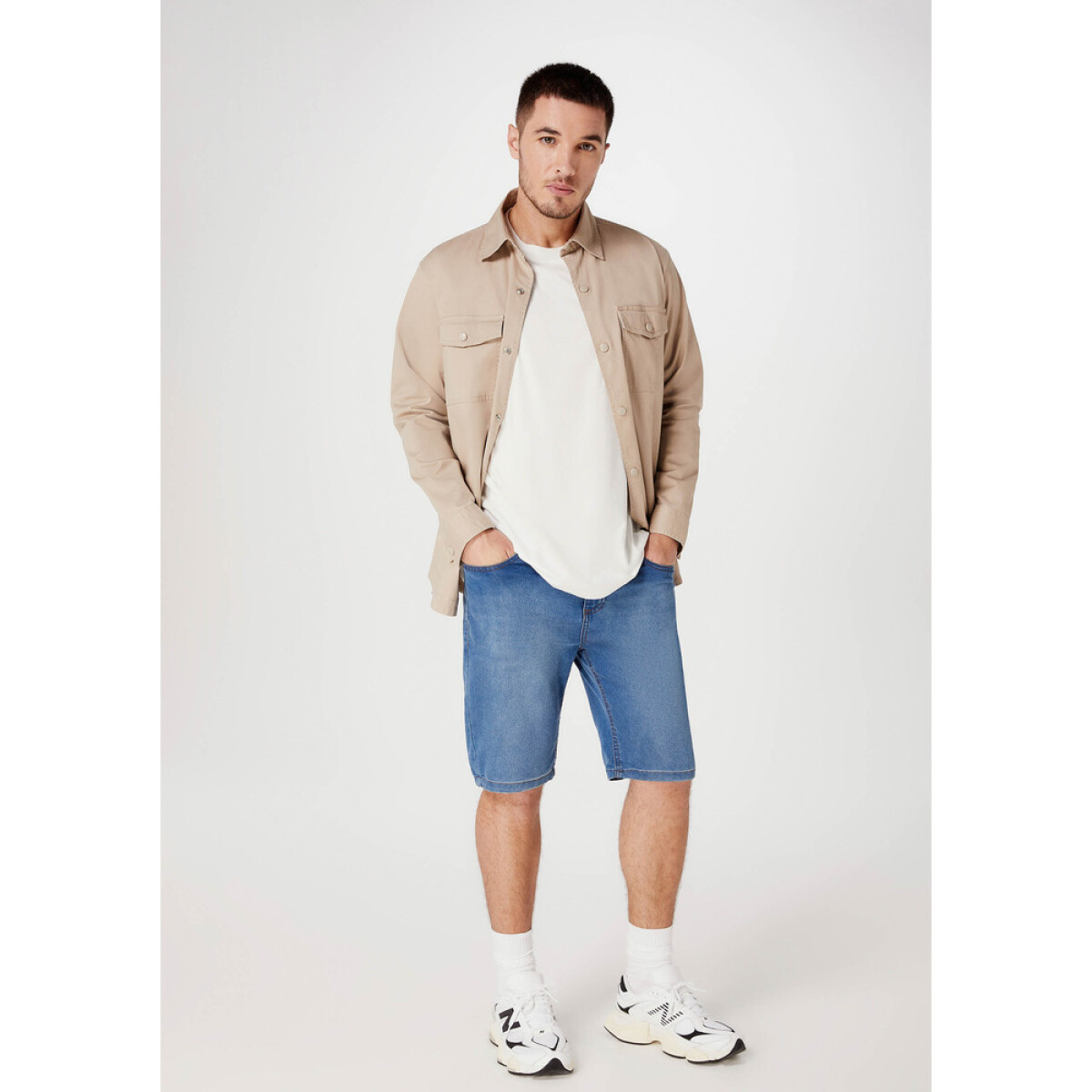 BERMUDA MASC - BEIGE CLARO 