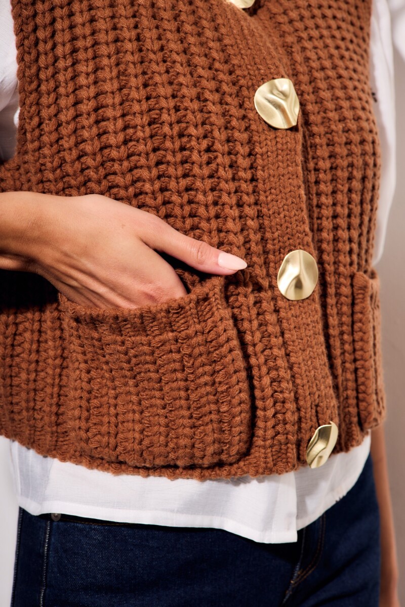 Chaleco Tejido Chocolate