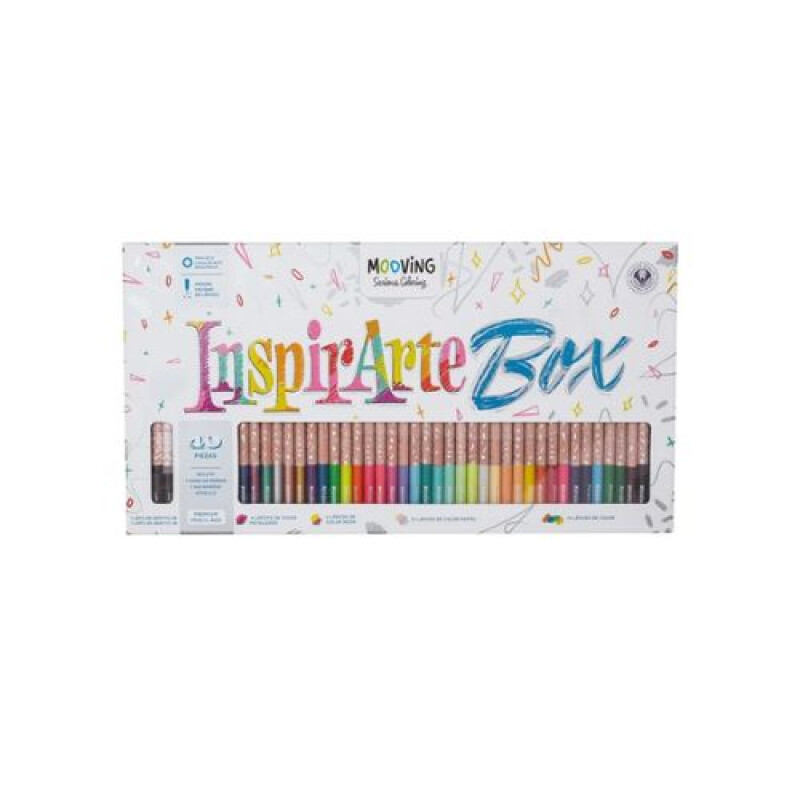 Lapices de colores InspirArte Mooving Caja x 40 unidades Lapices De Colores Inspirarte Mooving Caja X 40 Unidades