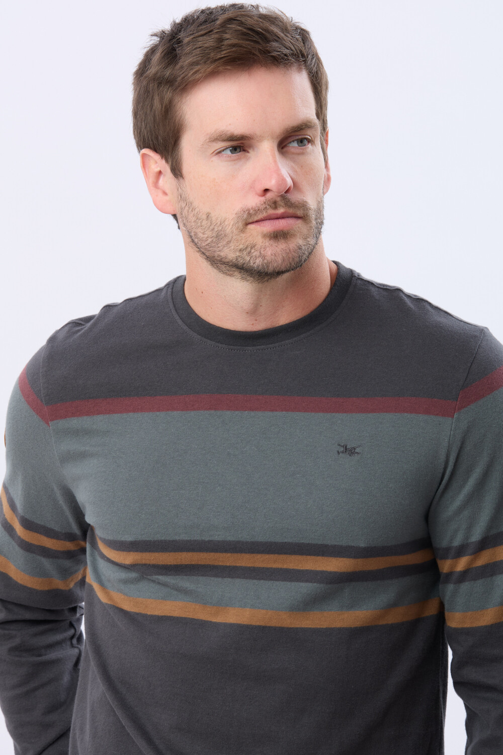 REMERA RAYADA Gris