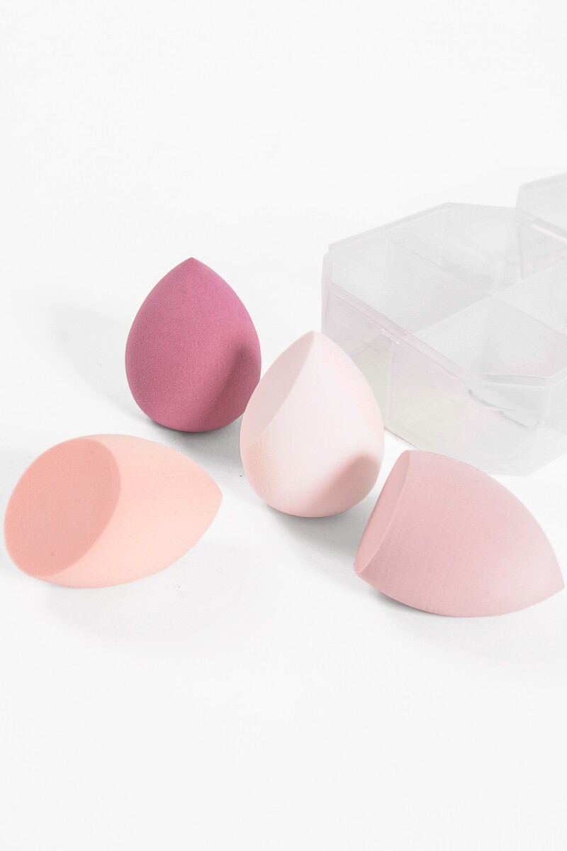 Set de esponjas faciales rosado
