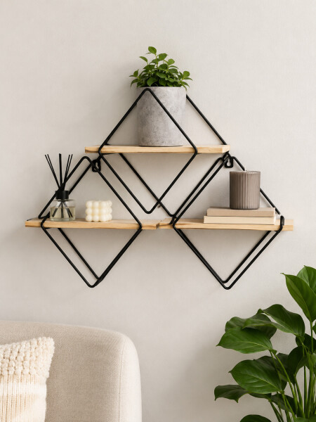 ESTANTE DECORTATIVO 3 PCS NEGRO