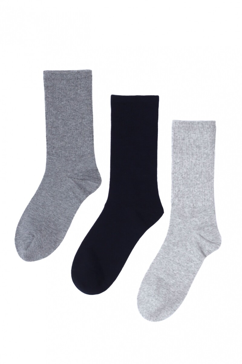 Medias Ego Pack X3 Lisas - Varios 