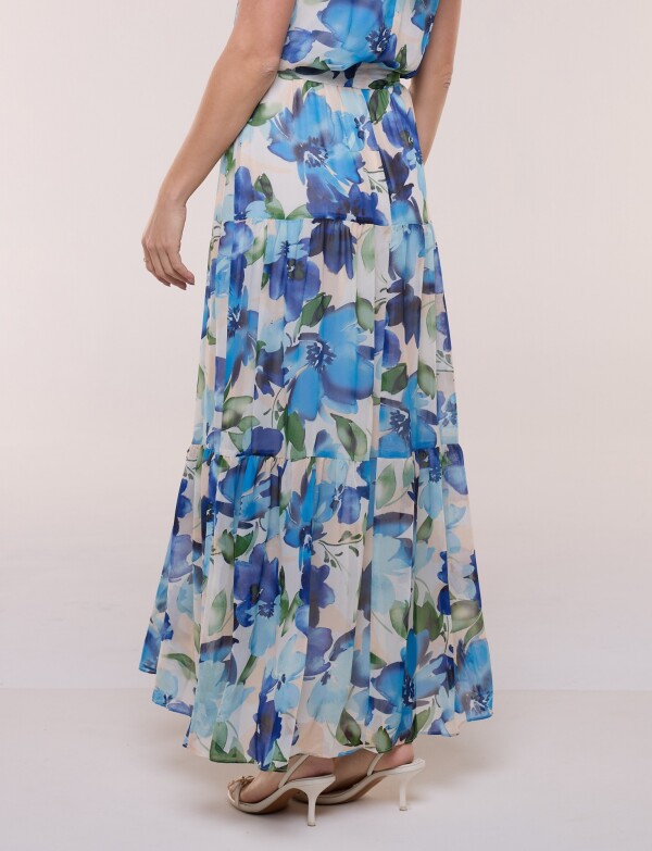 Vestido Maxi Flores MULTI/AZUL