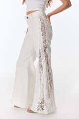 Pantalon Murra Combinado Crudo